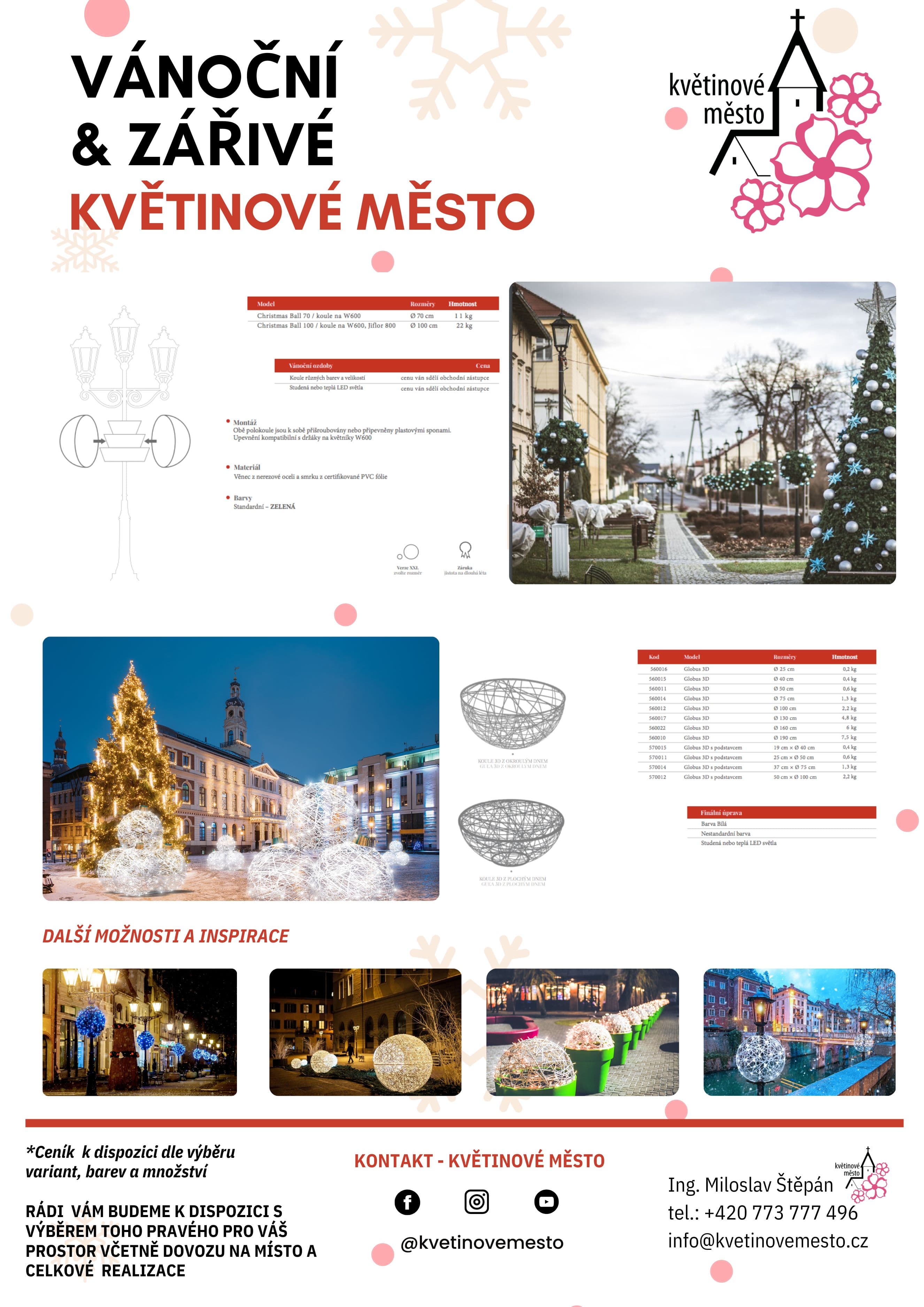Leták Vánoční & zářivé Květinové město